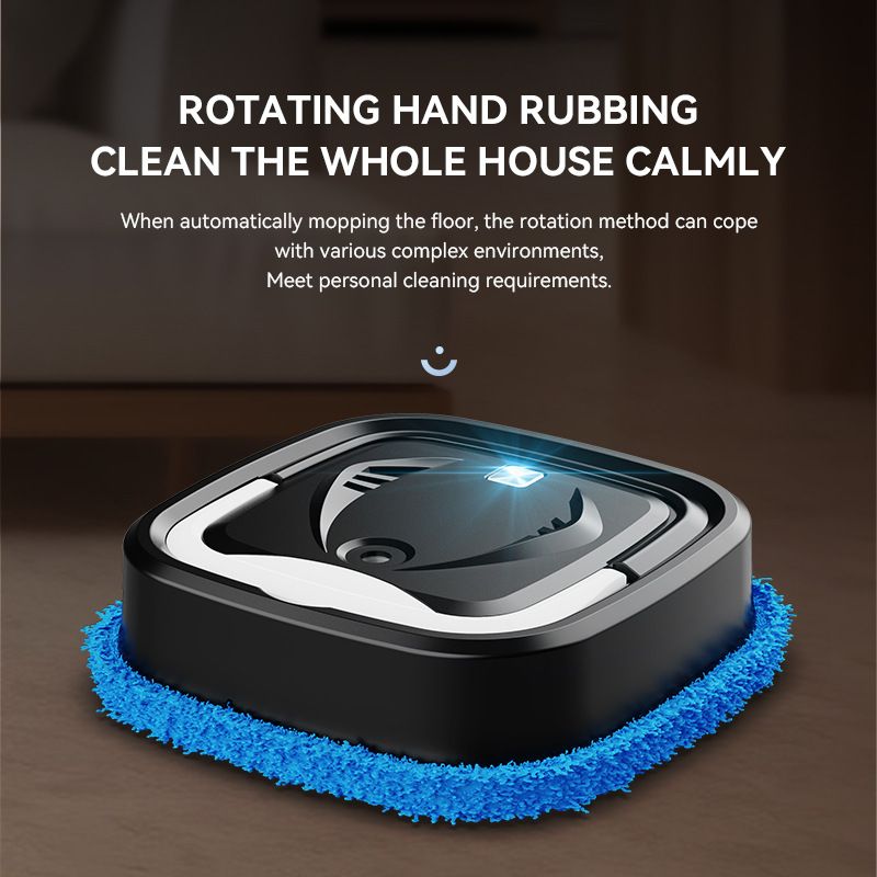 Black P6 Smart Robotic Mop and Floor Cleaner for Full Home