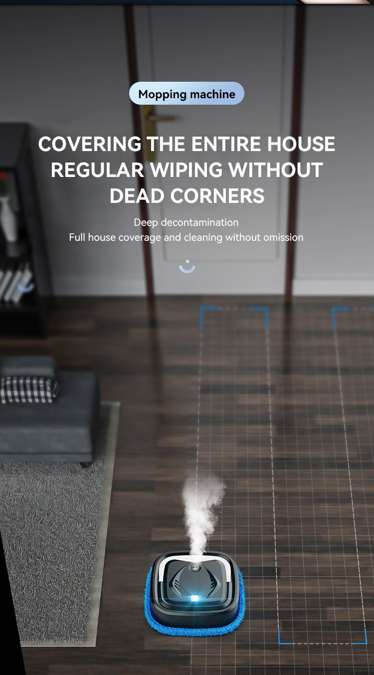 Black P6 Smart Robotic Mop and Floor Cleaner for Full Home
