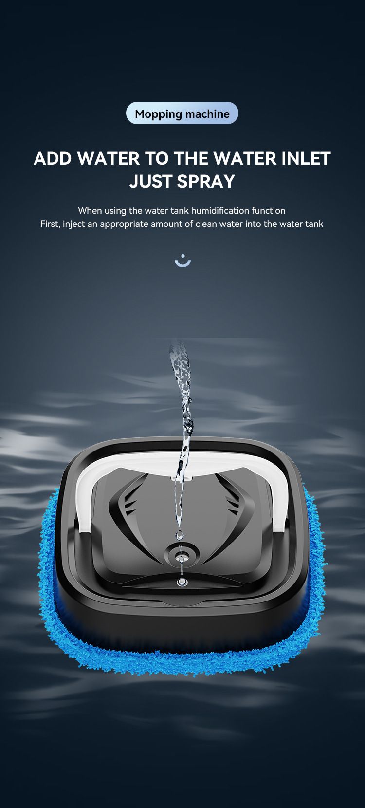 Black P6 Smart Robotic Mop and Floor Cleaner for Full Home