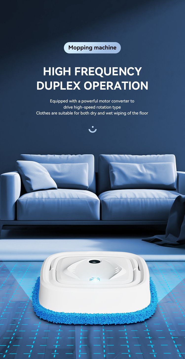 White P6 Smart Robotic Mop and Floor Cleaner for Full Home Cleansing