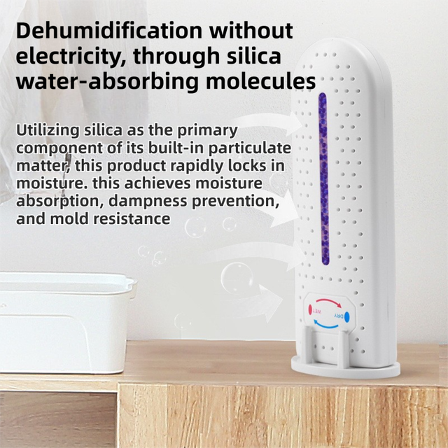 Wireless Rechargeable Silica Gel Wardrobe Moisture Absorber & Anti-Mould Dessicant Dryer Box