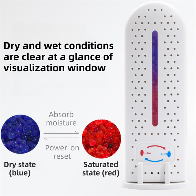 Wireless Rechargeable Silica Gel Wardrobe Moisture Absorber & Anti-Mould Dessicant Dryer Box