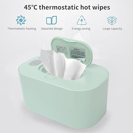 Baby Wipe Warmer with LED Display and Top-Heating Moisture Protection – Intelligent Constant Temp Dispenser Case