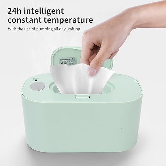 Baby Wipe Warmer with LED Display and Top-Heating Moisture Protection – Intelligent Constant Temp Dispenser Case