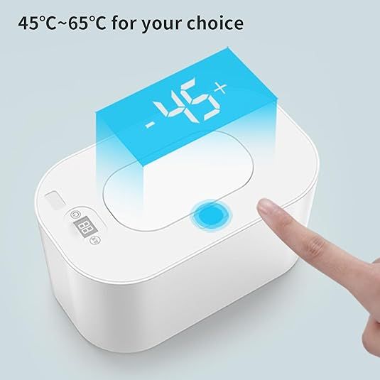 Baby Wipe Warmer with LED Display and Top-Heating Moisture Protection – Intelligent Constant Temp Dispenser Case