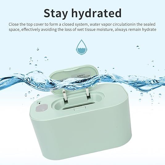 Baby Wipe Warmer with LED Display and Top-Heating Moisture Protection – Intelligent Constant Temp Dispenser Case