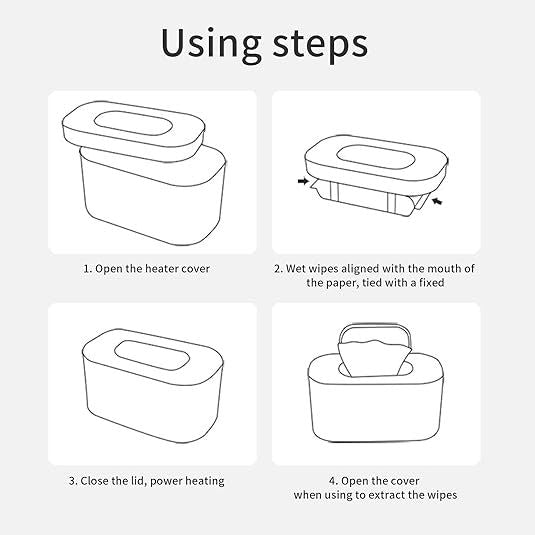 Baby Wipe Warmer with LED Display and Top-Heating Moisture Protection – Intelligent Constant Temp Dispenser Case