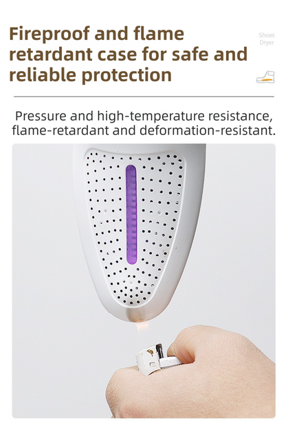 1 Pairs Light Grey Portable USB Shoe Dryer & 360° All-Round Cyclic Thermal Drying
