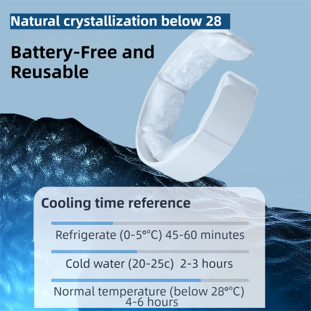 Black Reusable Neck Cooling Ring – 360° Wearable Ice Collar