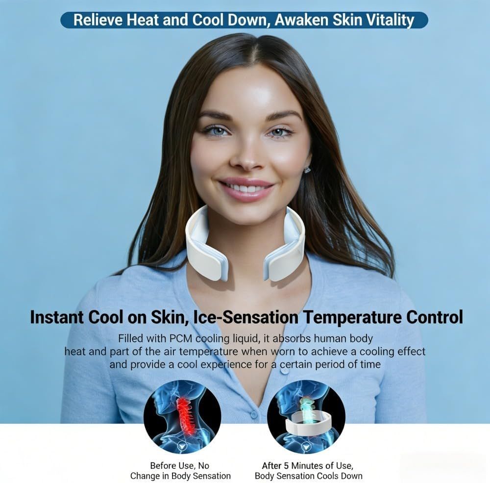 Black Reusable Neck Cooling Ring – 360° Wearable Ice Collar