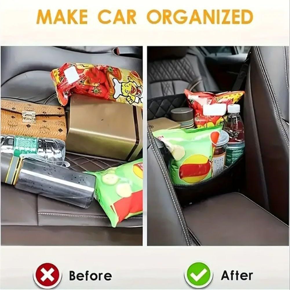 Large Capacity Car Interior Pocket for Handbags Phones Drinks