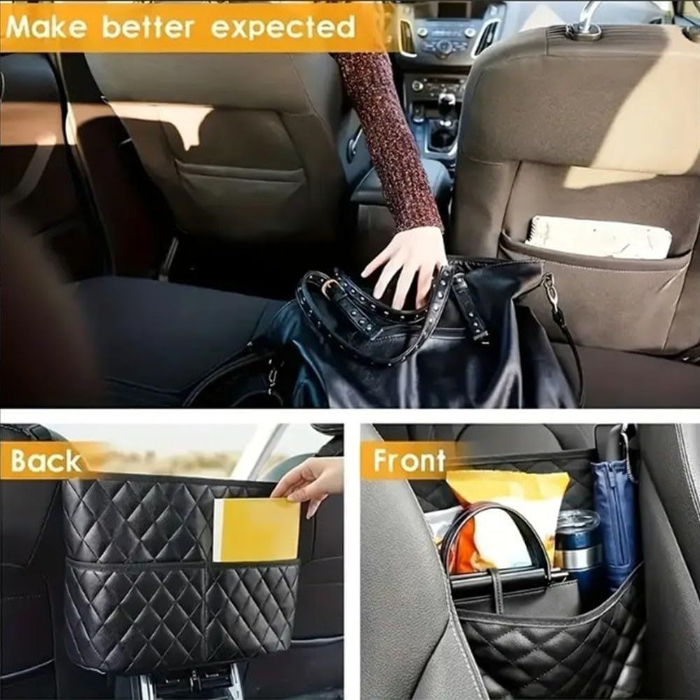 Large Capacity Car Interior Pocket for Handbags Phones Drinks
