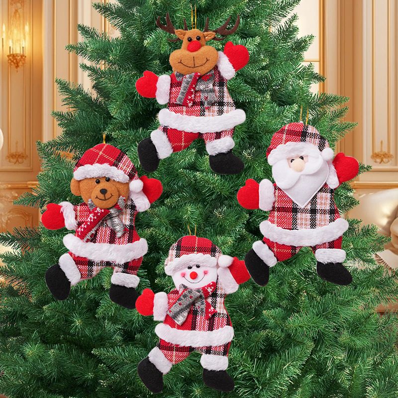 Classic 4-Piece Christmas Plush Ornament Set