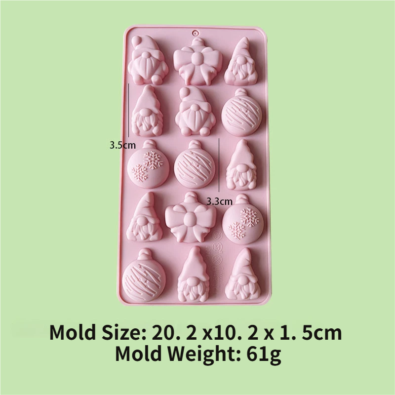 3-Piece Christmas Silicone Baking Mould Set