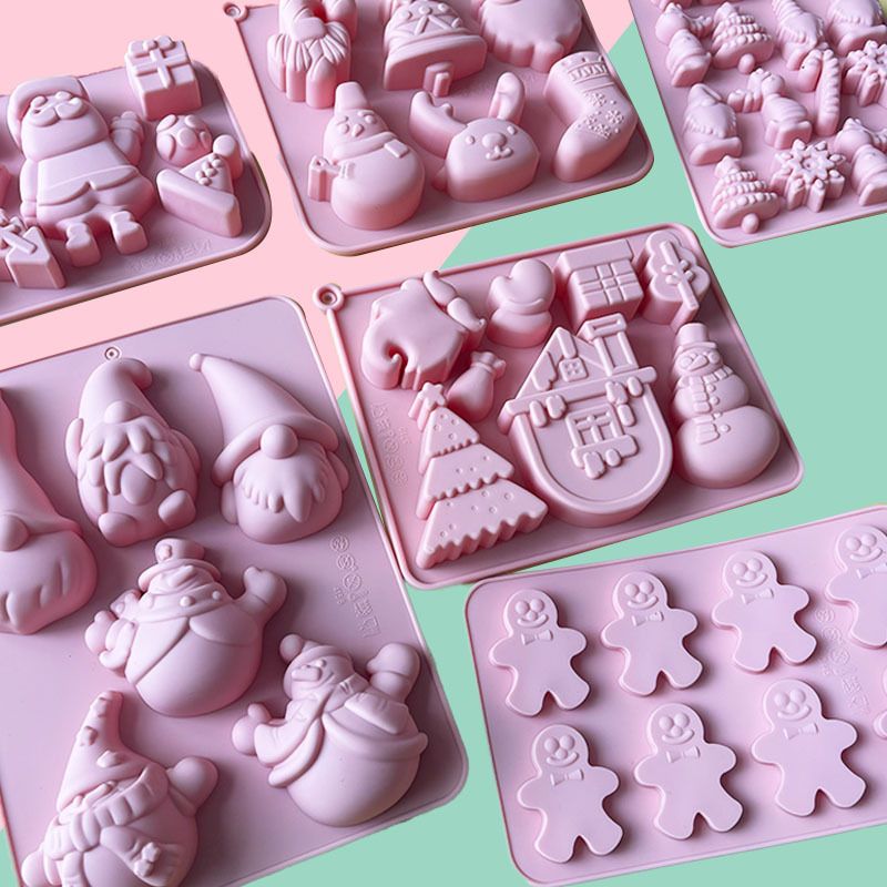 3-Piece Christmas Silicone Baking Mould Set