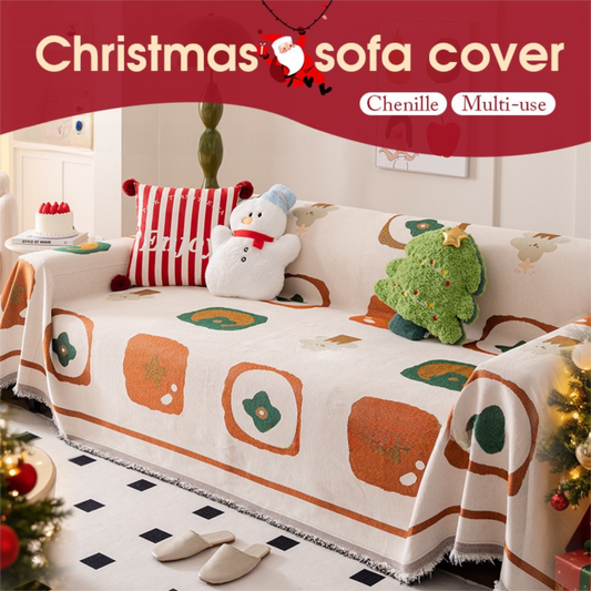 Christmas Chenille Sofa Throw 180 x 130cm - Style 2