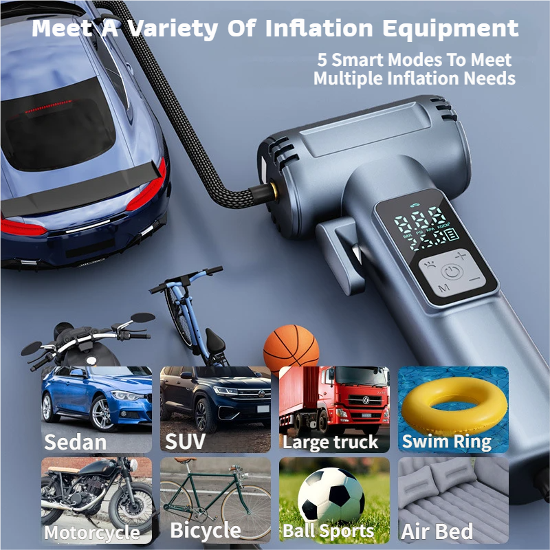 6-in-1 Portable Tyre Inflator & Emergency Tool