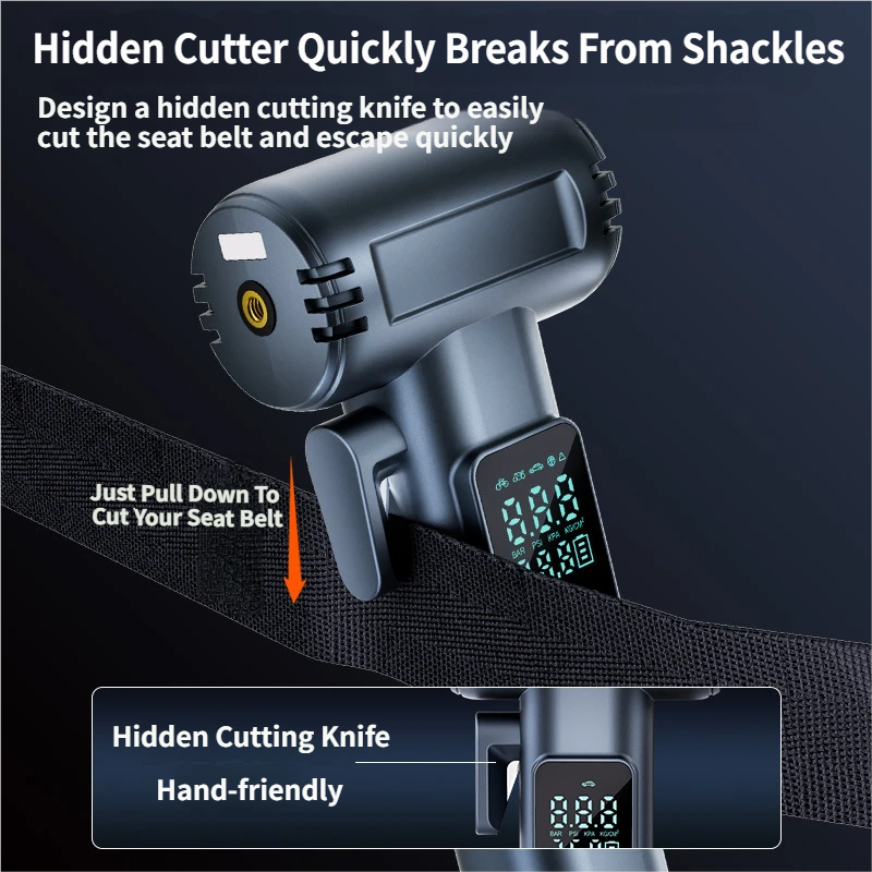 6-in-1 Portable Tyre Inflator & Emergency Tool