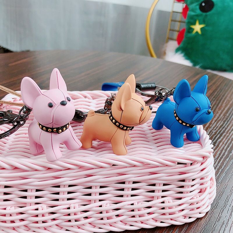 French Bulldog Resin Keychain - Black