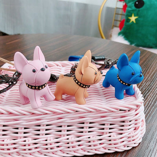 French Bulldog Resin Keychain - Black