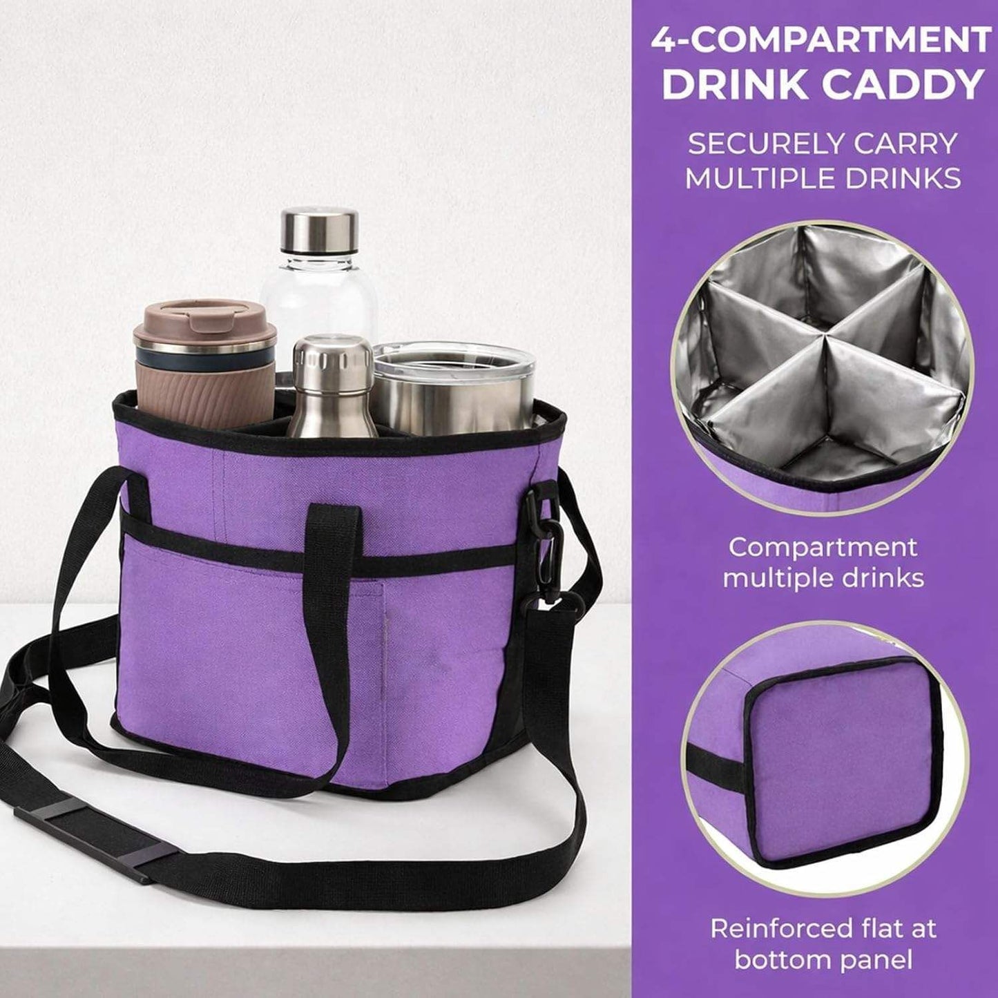 Car Drink Carrier & Headrest Phone Holder Set
