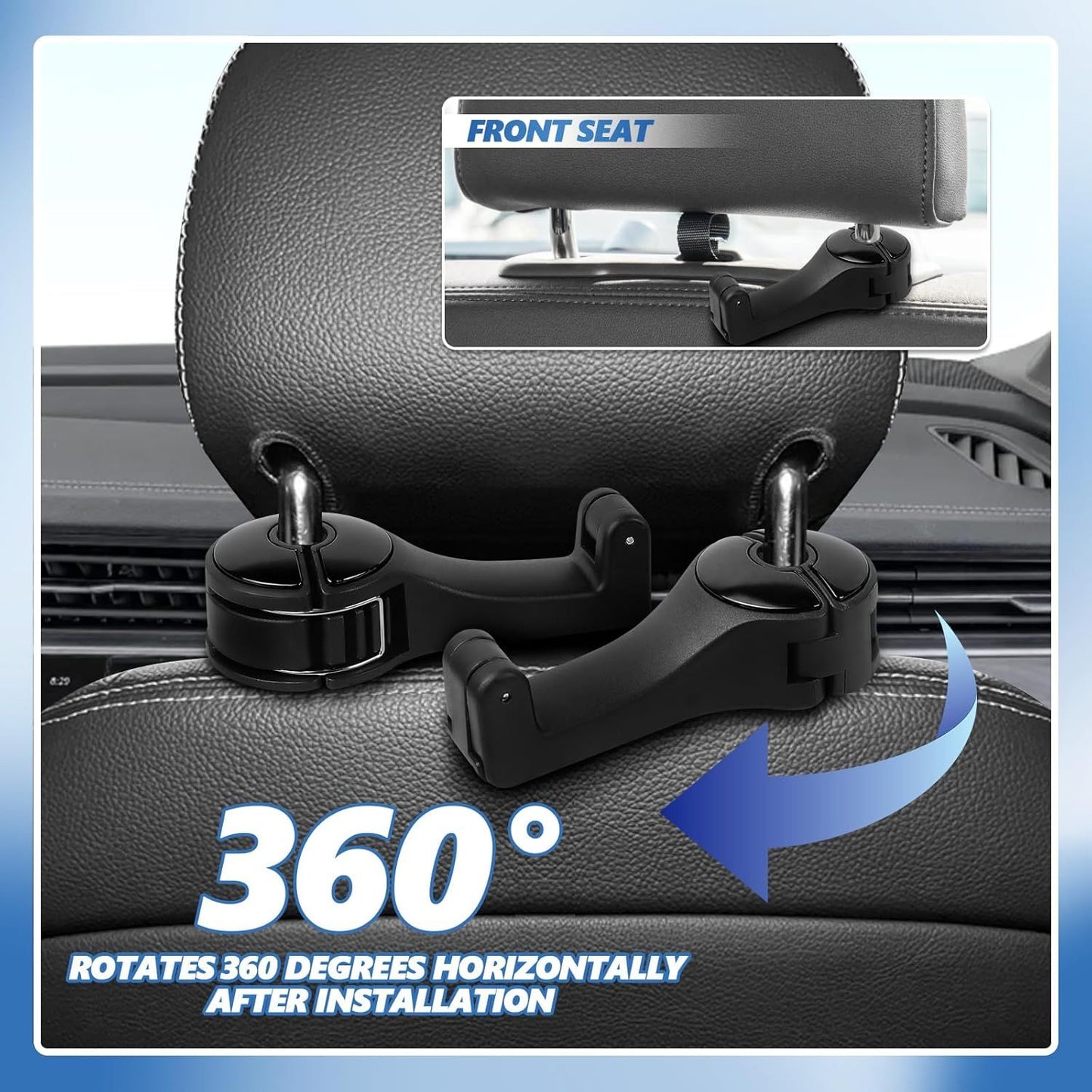 Car Drink Carrier & Headrest Phone Holder Set