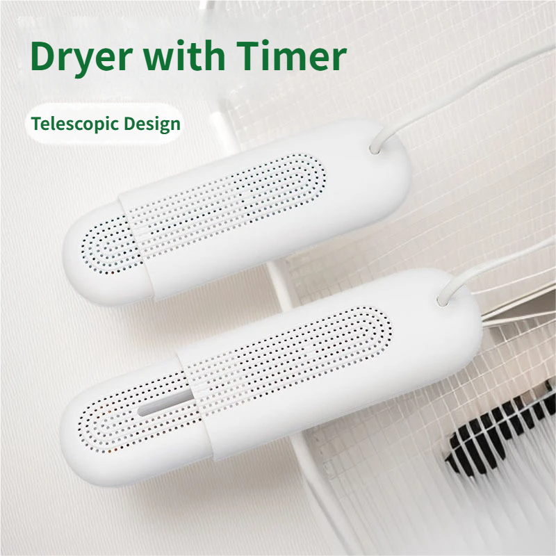 USB Telescopic Shoe Dryer with Timer