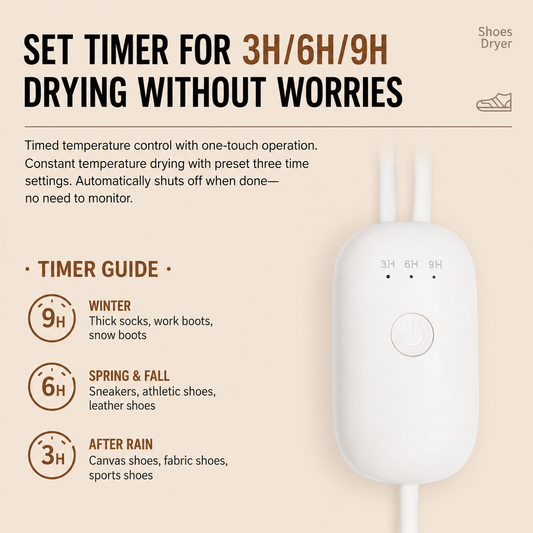USB Telescopic Shoe Dryer with Timer