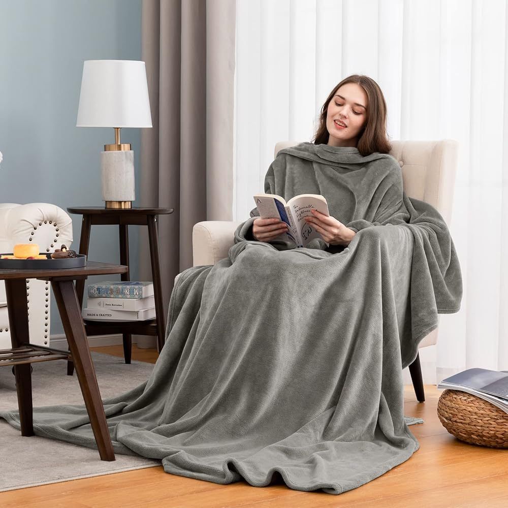 Wearable Wrap Blanket 180 x 120cm - Dark Grey
