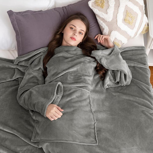 Wearable Wrap Blanket 180 x 120cm - Dark Grey