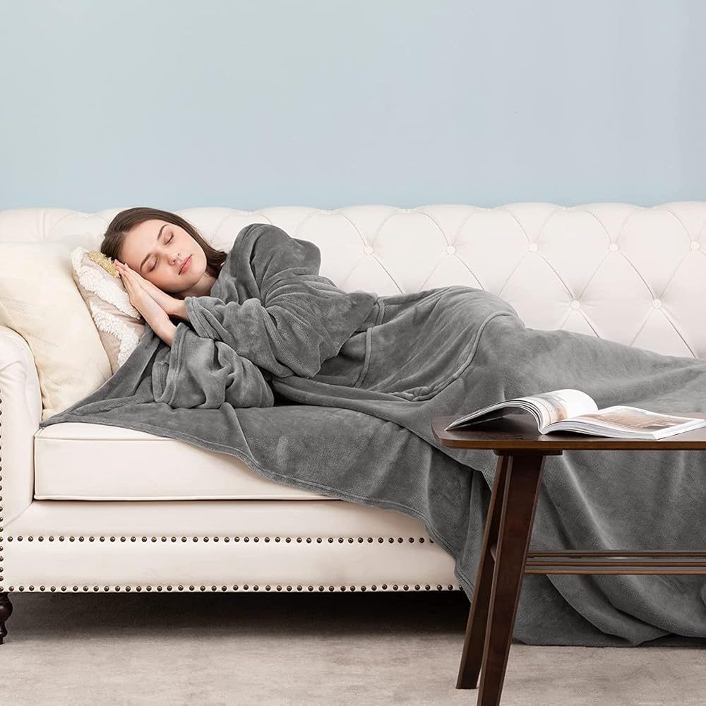 Wearable Wrap Blanket 180 x 120cm - Dark Grey