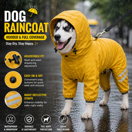 Dog Raincoat - Yellow XL