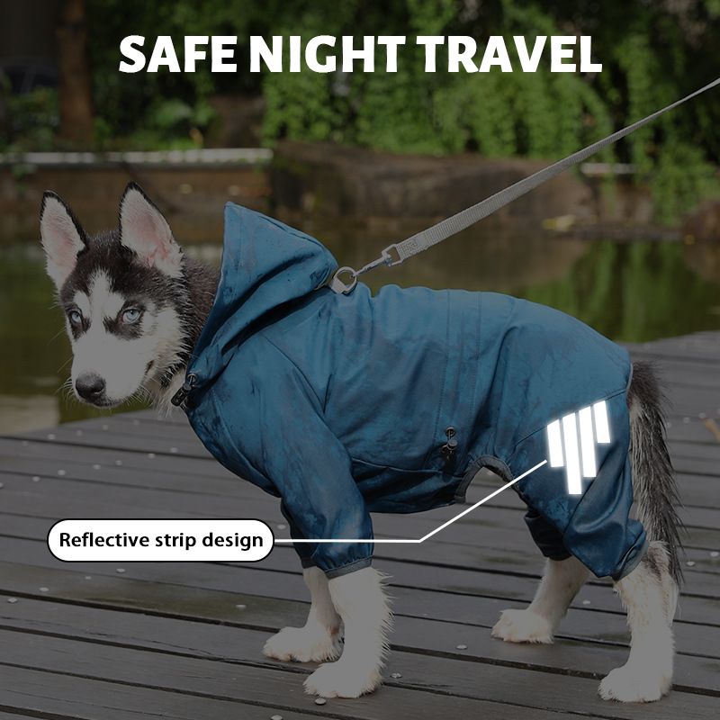 Dog Raincoat - Blue XXL