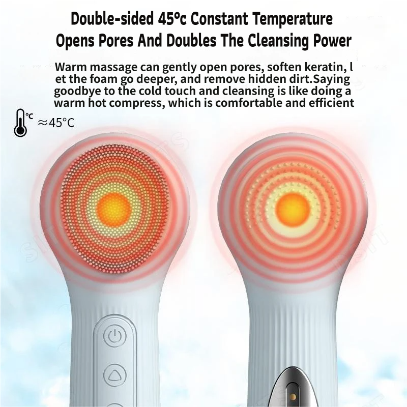 45°C Heated Facial Cleansing Brush - Pink