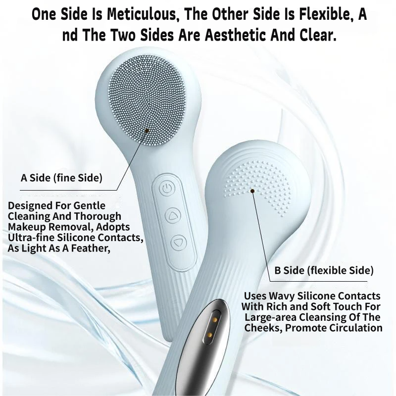 45°C Heated Facial Cleansing Brush - Blue