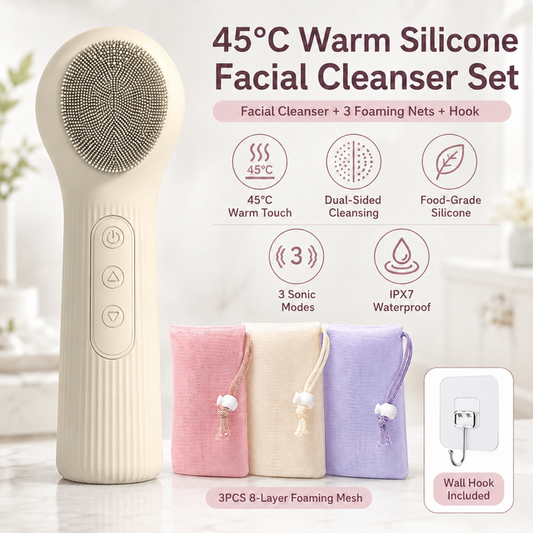 45°C Heated Facial Cleansing Brush - Beige