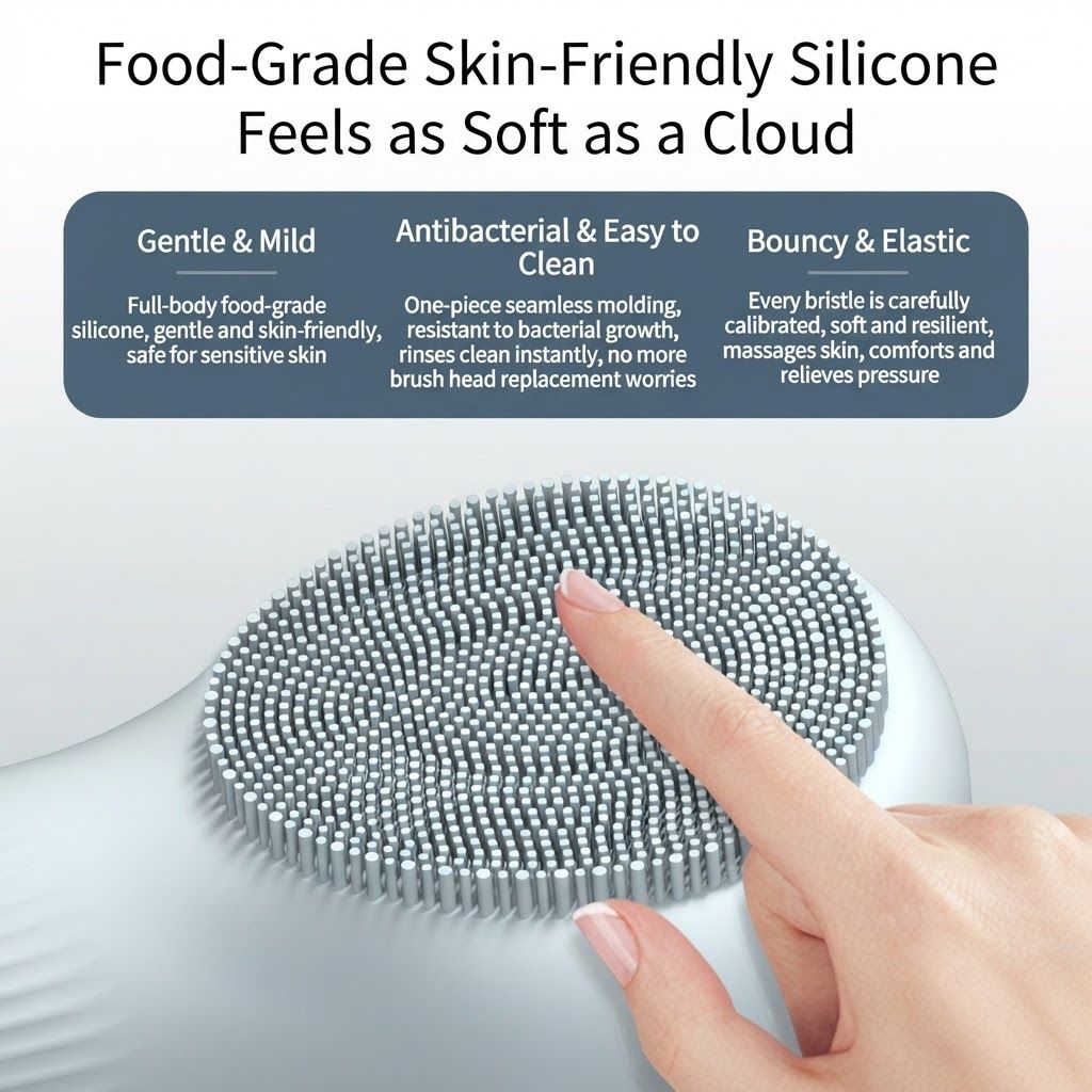 45°C Heated Facial Cleansing Brush - Beige