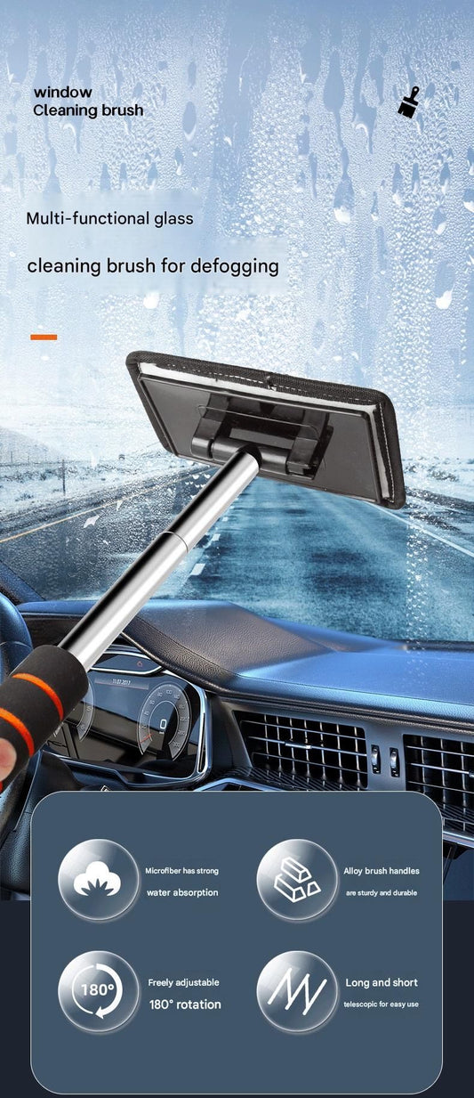 Black Telescopic Car Windscreen Cleaning Brush