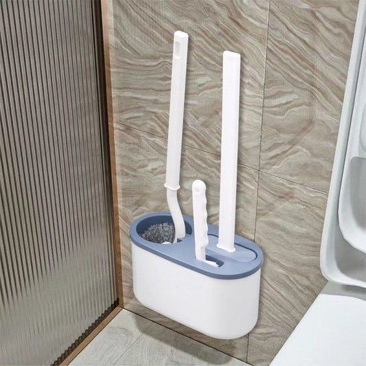 3-in-1 Wall Mounted Bathroom Cleaning Kit, Space Saving Design