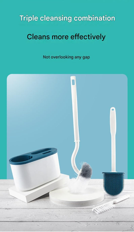 3-in-1 Wall Mounted Bathroom Cleaning Kit, Space Saving Design