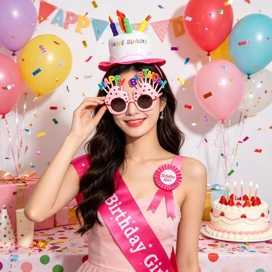 Party Accessory with Matching Glasses and Medals and Shoulder Straps