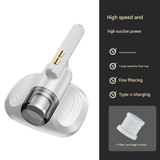 White Cordless Handheld Mite Removal Vacuum