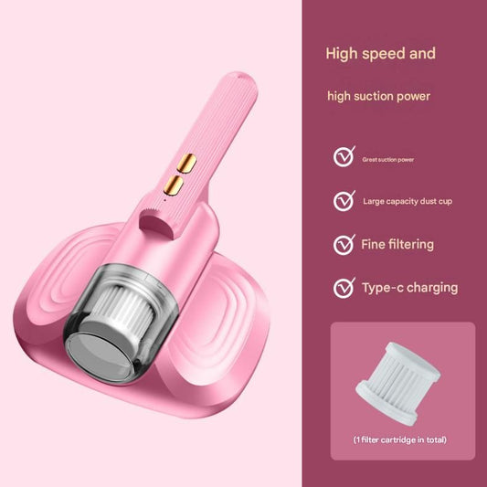 Pink Cordless Handheld Mite Removal Vacuum