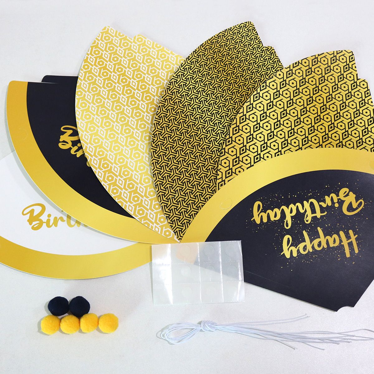 12-piece Kids Birthday Party Hats Set - for Birthday Events and Themed Gatherings