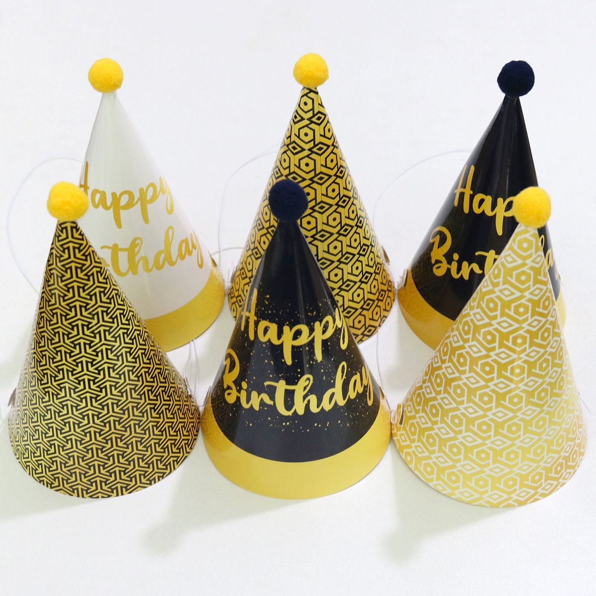 12-piece Kids Birthday Party Hats Set - for Birthday Events and Themed Gatherings