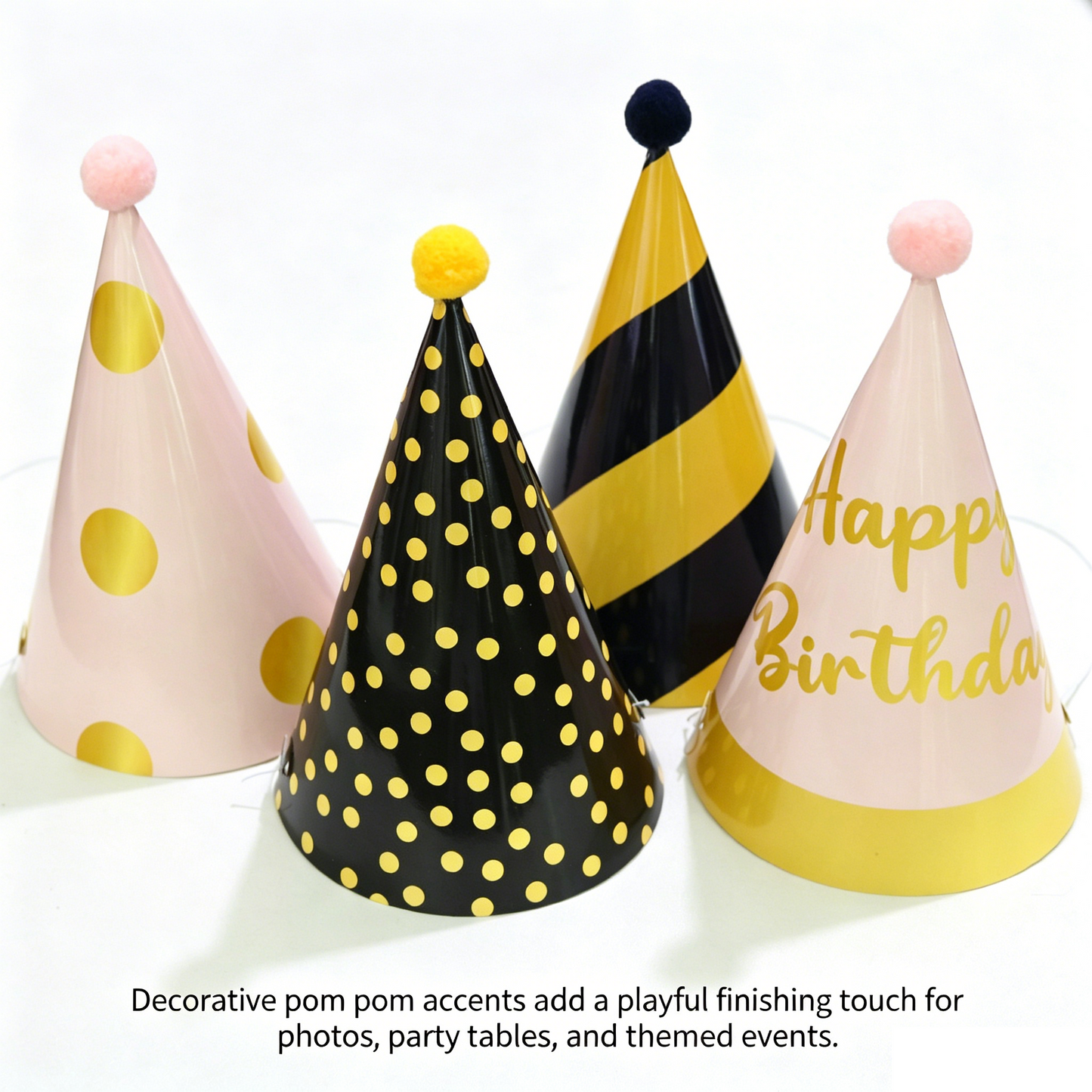 12-piece Kids Birthday Party Hats Set - for Birthday Events and Themed Gatherings