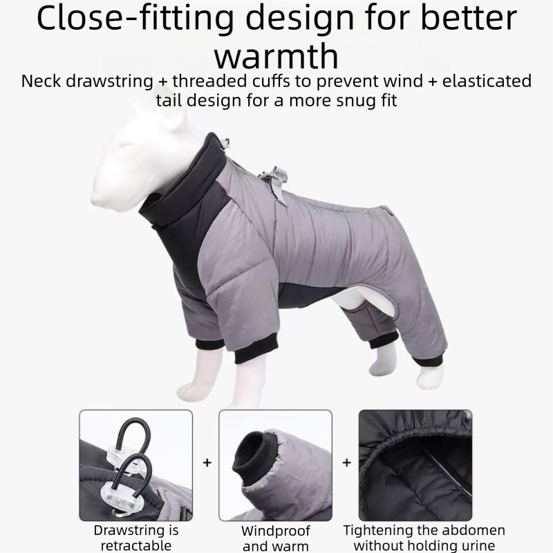 3-Piece Dog Winter Travel Set - Yellow M