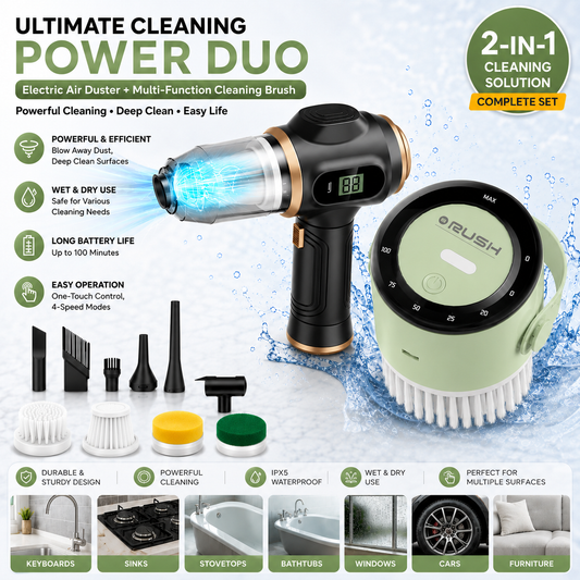 Cordless Vacuum & Spin Scrubber Cleaning Kit