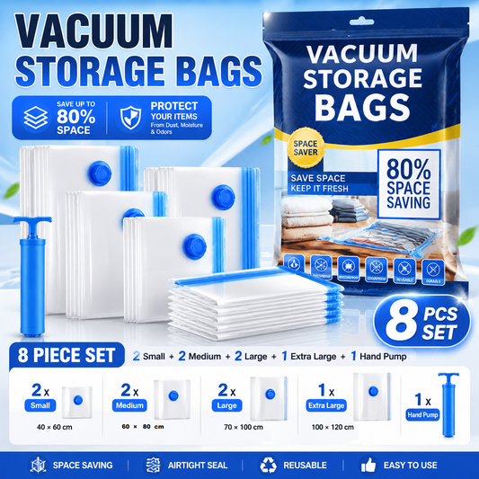 Vacuum Storage Bags 8 Piece Set