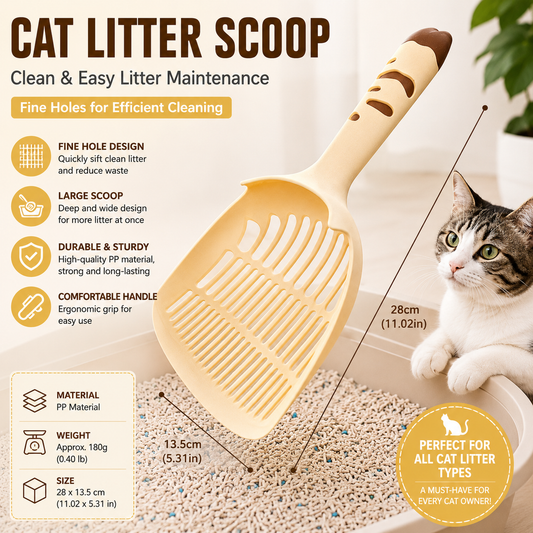 Large Cat Litter Scoop - Yellow